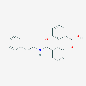 molecular formula C22H19NO3 B407771 2'-Phenethylcarbamoyl-biphenyl-2-carboxylic acid 