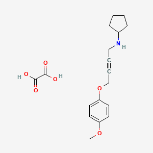 molecular formula C18H23NO6 B4077716 N-[4-(4-methoxyphenoxy)-2-butyn-1-yl]cyclopentanamine oxalate 