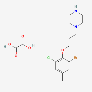 molecular formula C16H22BrClN2O5 B4077728 1-[3-(2-bromo-6-chloro-4-methylphenoxy)propyl]piperazine oxalate 