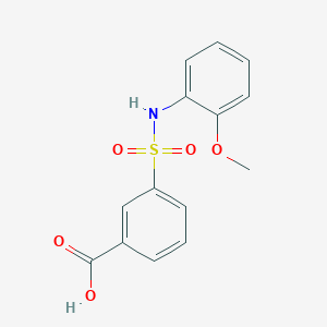 molecular formula C14H13NO5S B407773 3-[(2-Methoxyphenyl)sulfamoyl]benzoic acid CAS No. 147410-79-5