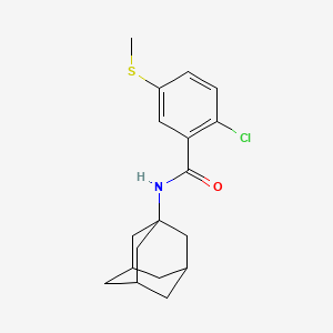 molecular formula C18H22ClNOS B4077730 N-1-adamantyl-2-chloro-5-(methylthio)benzamide 