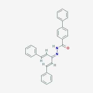 molecular formula C30H24N2O B407774 N'-[(1E,4E)-1,5-diphenylpenta-1,4-dien-3-ylidene]biphenyl-4-carbohydrazide 