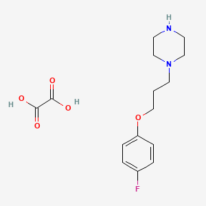 molecular formula C15H21FN2O5 B4077742 1-[3-(4-fluorophenoxy)propyl]piperazine oxalate 