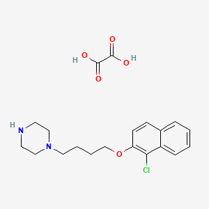 molecular formula C20H25ClN2O5 B4077746 1-{4-[(1-chloro-2-naphthyl)oxy]butyl}piperazine oxalate 