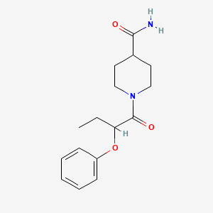 molecular formula C16H22N2O3 B4077748 1-(2-phenoxybutanoyl)-4-piperidinecarboxamide 