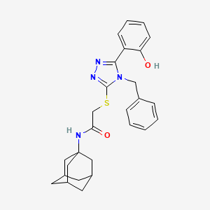 molecular formula C27H30N4O2S B4077751 N-1-adamantyl-2-{[4-benzyl-5-(2-hydroxyphenyl)-4H-1,2,4-triazol-3-yl]thio}acetamide 