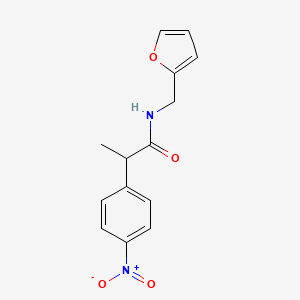 molecular formula C14H14N2O4 B4077777 N-(2-furylmethyl)-2-(4-nitrophenyl)propanamide 