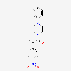 molecular formula C19H21N3O3 B4077789 1-[2-(4-nitrophenyl)propanoyl]-4-phenylpiperazine 