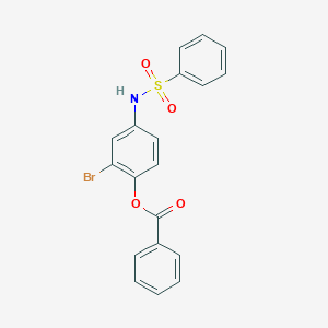 Benzoic acid 4-benzenesulfonylamino-2-bromo-phenyl ester