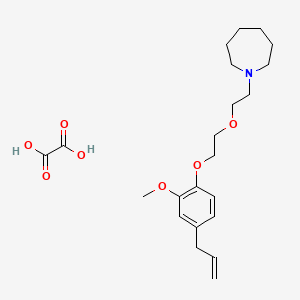 molecular formula C22H33NO7 B4077826 1-{2-[2-(4-allyl-2-methoxyphenoxy)ethoxy]ethyl}azepane oxalate 