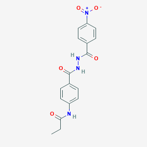 N-(4-{[2-(4-nitrobenzoyl)hydrazino]carbonyl}phenyl)propanamide