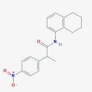 molecular formula C19H20N2O3 B4077846 2-(4-nitrophenyl)-N-(5,6,7,8-tetrahydro-1-naphthalenyl)propanamide 