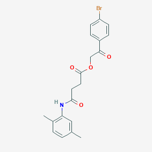 molecular formula C20H20BrNO4 B407785 2-(4-Bromophenyl)-2-oxoethyl 4-(2,5-dimethylanilino)-4-oxobutanoate 