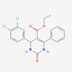 molecular formula C19H16Cl2N2O3 B4077885 ethyl 4-(3,4-dichlorophenyl)-2-oxo-6-phenyl-1,2,3,4-tetrahydro-5-pyrimidinecarboxylate 