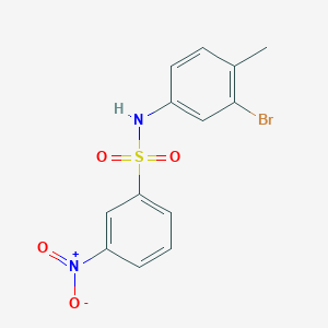 molecular formula C13H11BrN2O4S B4077888 N-(3-bromo-4-methylphenyl)-3-nitrobenzenesulfonamide 