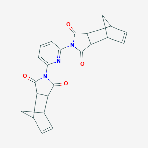 molecular formula C23H19N3O4 B407789 4-[6-(3,5-Dioxo-4-azatricyclo[5.2.1.02,6]dec-8-en-4-yl)pyridin-2-yl]-4-azatricyclo[5.2.1.02,6]dec-8-ene-3,5-dione 