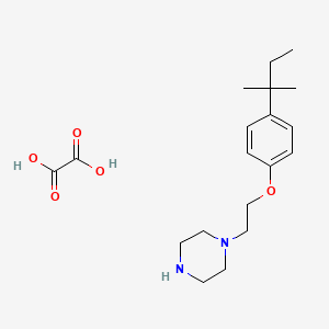 molecular formula C19H30N2O5 B4077899 1-{2-[4-(1,1-dimethylpropyl)phenoxy]ethyl}piperazine oxalate 