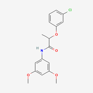 molecular formula C17H18ClNO4 B4077910 2-(3-chlorophenoxy)-N-(3,5-dimethoxyphenyl)propanamide 