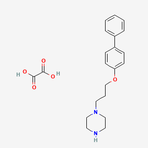molecular formula C21H26N2O5 B4077917 1-[3-(4-biphenylyloxy)propyl]piperazine oxalate 