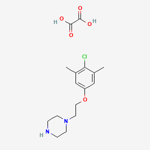 molecular formula C16H23ClN2O5 B4077940 1-[2-(4-chloro-3,5-dimethylphenoxy)ethyl]piperazine oxalate 