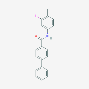 molecular formula C20H16INO B407795 N-(3-iodo-4-methylphenyl)biphenyl-4-carboxamide 
