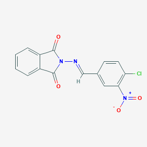 molecular formula C15H8ClN3O4 B407798 2-[(4-Chloro-3-nitro-benzylidene)-amino]-isoindole-1,3-dione 