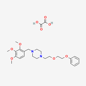 molecular formula C26H36N2O9 B4077989 1-[2-(2-phenoxyethoxy)ethyl]-4-(2,3,4-trimethoxybenzyl)piperazine oxalate 