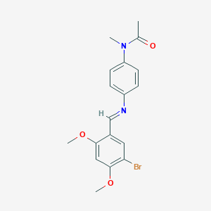 N-{4-[(5-bromo-2,4-dimethoxybenzylidene)amino]phenyl}-N-methylacetamide