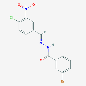 molecular formula C14H9BrClN3O3 B407800 3-bromo-N'-{4-chloro-3-nitrobenzylidene}benzohydrazide 