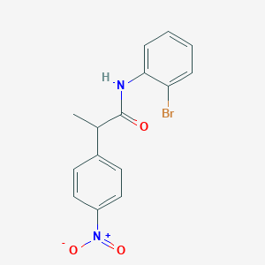 molecular formula C15H13BrN2O3 B4078008 N-(2-bromophenyl)-2-(4-nitrophenyl)propanamide 