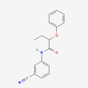 molecular formula C17H16N2O2 B4078029 N-(3-cyanophenyl)-2-phenoxybutanamide 