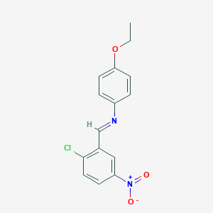 molecular formula C15H13ClN2O3 B407805 N-(2-chloro-5-nitrobenzylidene)-4-ethoxyaniline 