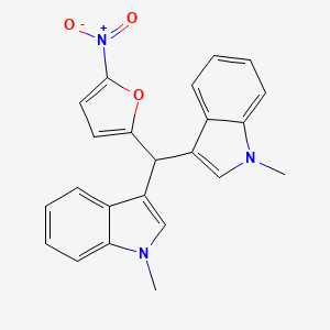 molecular formula C23H19N3O3 B4078057 3,3'-[(5-nitro-2-furyl)methylene]bis(1-methyl-1H-indole) 