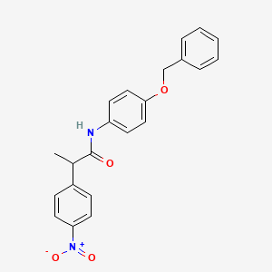 molecular formula C22H20N2O4 B4078059 N-[4-(benzyloxy)phenyl]-2-(4-nitrophenyl)propanamide 