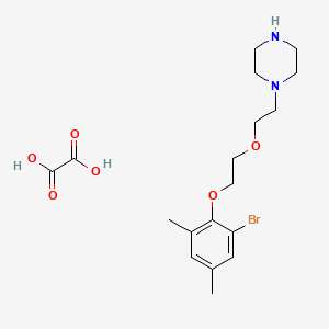 molecular formula C18H27BrN2O6 B4078060 1-{2-[2-(2-bromo-4,6-dimethylphenoxy)ethoxy]ethyl}piperazine oxalate 