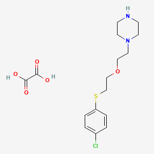 molecular formula C16H23ClN2O5S B4078081 1-(2-{2-[(4-chlorophenyl)thio]ethoxy}ethyl)piperazine oxalate 