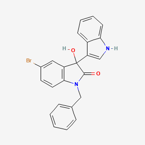 molecular formula C23H17BrN2O2 B4078122 1'-benzyl-5'-bromo-3'-hydroxy-1',3'-dihydro-1H,2'H-3,3'-biindol-2'-one 