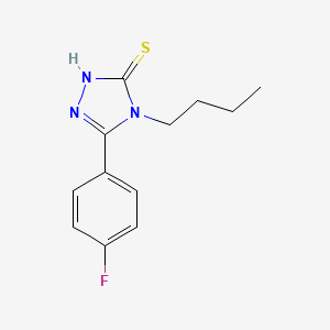 molecular formula C12H14FN3S B4078132 4-butyl-5-(4-fluorophenyl)-2,4-dihydro-3H-1,2,4-triazole-3-thione 