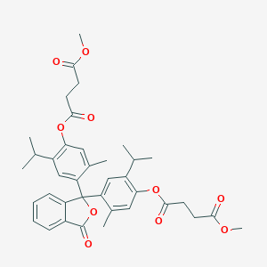 molecular formula C38H42O10 B407817 1-[2-Isopropyl-4-(1-{5-isopropyl-4-[(4-methoxy-4-oxobutanoyl)oxy]-2-methylphenyl}-3-oxo-1,3-dihydro-2-benzofuran-1-yl)-5-methylphenyl] 4-methyl succinate 