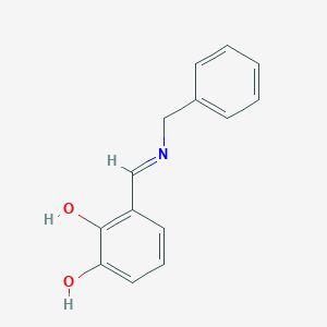 molecular formula C14H13NO2 B407818 3-[(Benzylimino)methyl]-1,2-benzenediol 