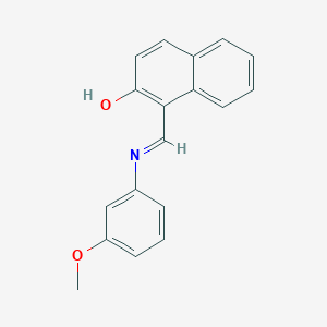 molecular formula C18H15NO2 B407820 1-{(E)-[(3-methoxyphenyl)imino]methyl}naphthalen-2-ol CAS No. 139720-02-8