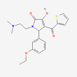 molecular formula C21H24N2O4S B4078202 1-[2-(dimethylamino)ethyl]-5-(3-ethoxyphenyl)-3-hydroxy-4-(2-thienylcarbonyl)-1,5-dihydro-2H-pyrrol-2-one 