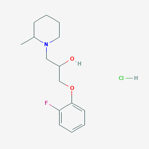 molecular formula C15H23ClFNO2 B4078207 1-(2-fluorophenoxy)-3-(2-methyl-1-piperidinyl)-2-propanol hydrochloride 
