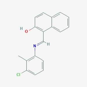 1-{[(3-Chloro-2-methylphenyl)imino]methyl}-2-naphthol