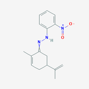 molecular formula C16H19N3O2 B407824 5-Isopropenyl-2-methyl-2-cyclohexen-1-one {2-nitrophenyl}hydrazone 