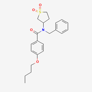 molecular formula C22H27NO4S B4078240 N-benzyl-4-butoxy-N-(1,1-dioxidotetrahydro-3-thienyl)benzamide 