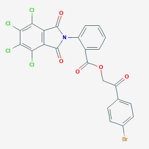 molecular formula C23H10BrCl4NO5 B407825 2-(4-bromophenyl)-2-oxoethyl 2-(4,5,6,7-tetrachloro-1,3-dioxo-1,3-dihydro-2H-isoindol-2-yl)benzoate 