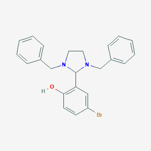 molecular formula C23H23BrN2O B407827 4-Bromo-2-(1,3-dibenzyl-2-imidazolidinyl)phenol CAS No. 307338-71-2