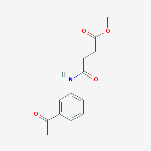 molecular formula C13H15NO4 B407829 Methyl 4-(3-acetylanilino)-4-oxobutanoate 