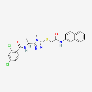 molecular formula C24H21Cl2N5O2S B4078292 2,4-dichloro-N-[1-(4-methyl-5-{[2-(2-naphthylamino)-2-oxoethyl]thio}-4H-1,2,4-triazol-3-yl)ethyl]benzamide CAS No. 694456-66-1